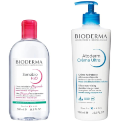 Üz Baxım Dəsti Bioderma Atoderm Creme Ultra və Miselar Su Sensibio H2O 2-li Set