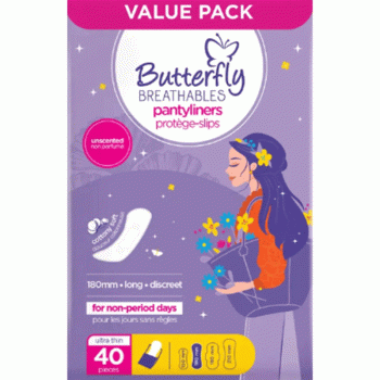Gündəlik Bezlər Butterfly Breathables Pantyliners Ultra Thin 40 ədəd