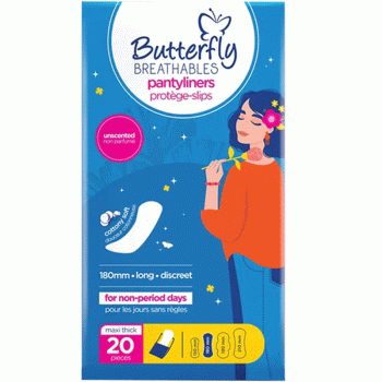 Gündəlik Bezlər Butterfly Breathable Panty Liners Maxi Thick 20 ədəd