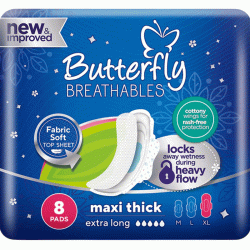 Qadın Bezləri Butterfly Breathable Sanitary Maxi Net Mesh XL 8 ədəd