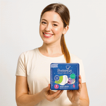 Qadın Bezləri Butterfly Breathable Sanitary Maxi Net Mesh XL 8 ədəd