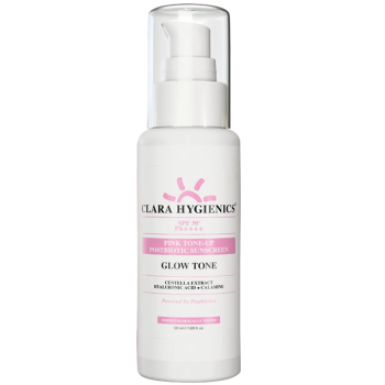 Günəşdən Qoruyucu Krem Clara Hygienics Postbiotic Çəhrayı Tonlaşdırcı 50 ml