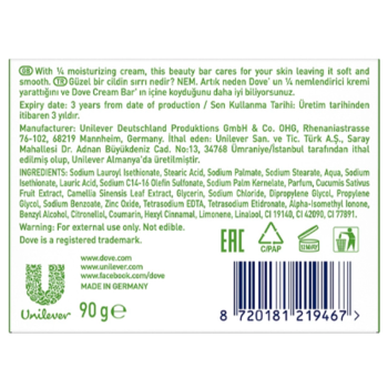 Bərk Sabun Dove Go Fresh 90 gr