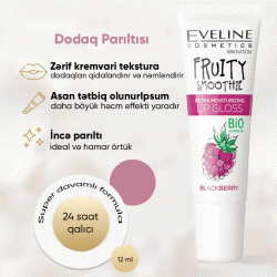 Dodaq Parladıcı Eveline Fruity Smoothie Böyürtkən 12 ml
