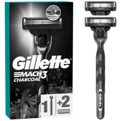Мужские Бритвы Gillette Mach 3+2 со сменной кассетой уголь