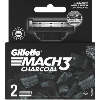 Станки для бритья для мужчин Gillette Mach 3 Charcoal 2 шт.
