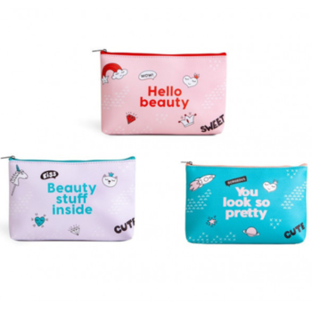 Makyaj Çantası Idc Institute Dördkünc Yazılı