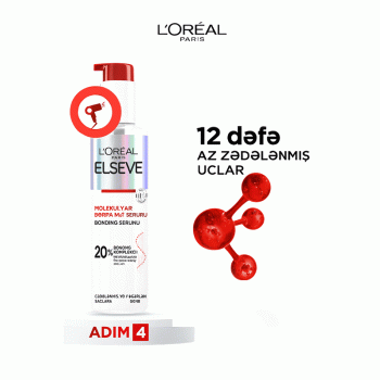 Saç Serumu Loreal Elseve Zədədlənmiş Saçlar Üçün Molekulyar Bərpa 150 ml