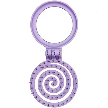 Daraq Nascita Makaron Yuvarlaq Səyahət 3D Elastik Güzgülü Bənövşəyi