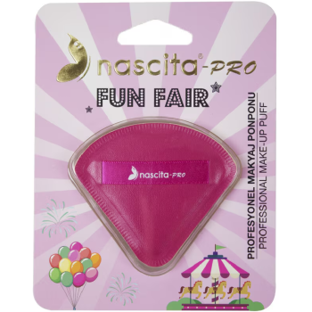 Губка для макияжа Nascita Fun Fair, треугольная, розовая, 1 шт. 