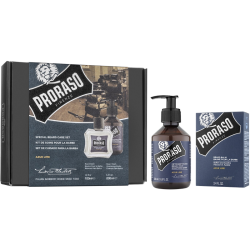 Dəst Kişilər Üçün Proraso Saqqal Baxımı Balzam Və Şampun Azur Laym