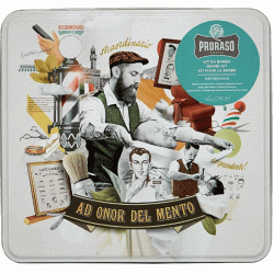 Dəst Kişilər Üçün Proraso Saqqal Baxımı Metal Qutu Təravətləndirici