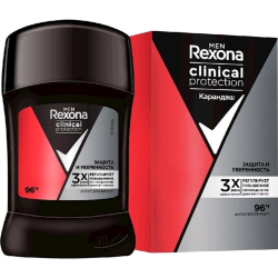 Stik Dezodorant Kişilər Üçün Rexona Clinical 96H Qoruma Və Özgüvən 50 ml