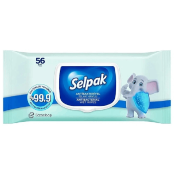 Салфетки Влажные Антибактериальные Selpak 56 шт