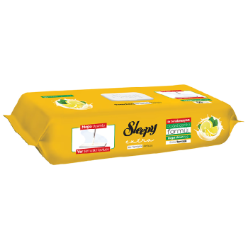 Döşəmə Təmizləyici Nəm Salfet Sleepy Extra Limon 50 ədəd