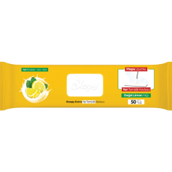 Döşəmə Təmizləyici Nəm Salfet Sleepy Extra Limon 50 ədəd