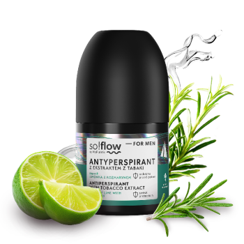 Роликовый антиперспирант для мужчин So!Flow Экстракт Табака, Лимон и Розмарин 50 мл