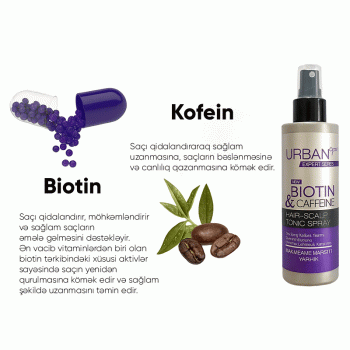 Спрей-Тоник для Волос Urban Care Против Выпадения Биотин и Кофеин 200 мл